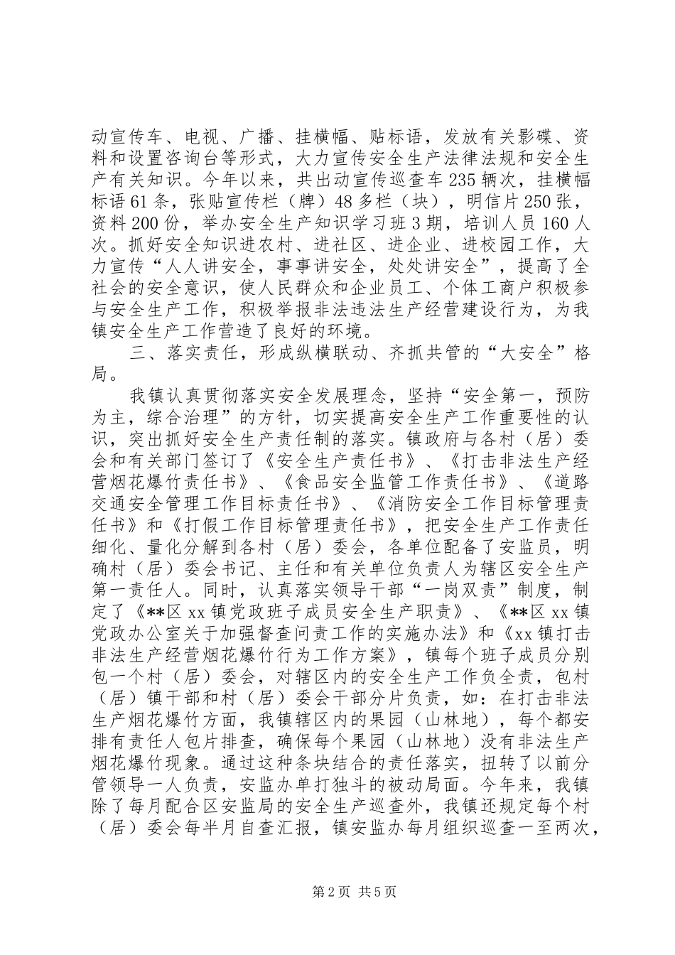 乡镇安全生产大检查工作总结汇报_第2页