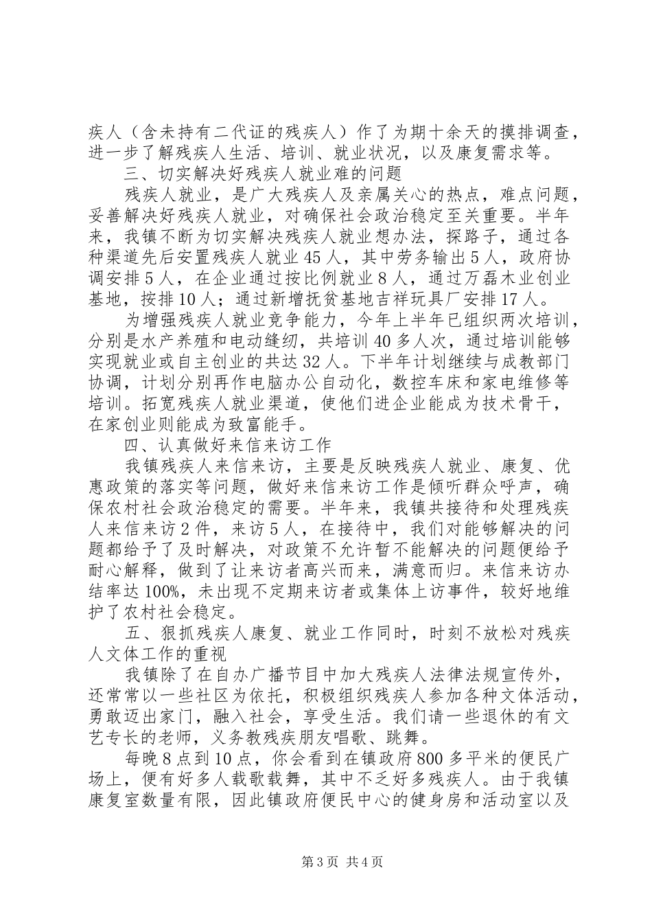 上半年某镇残联工作总结_第3页