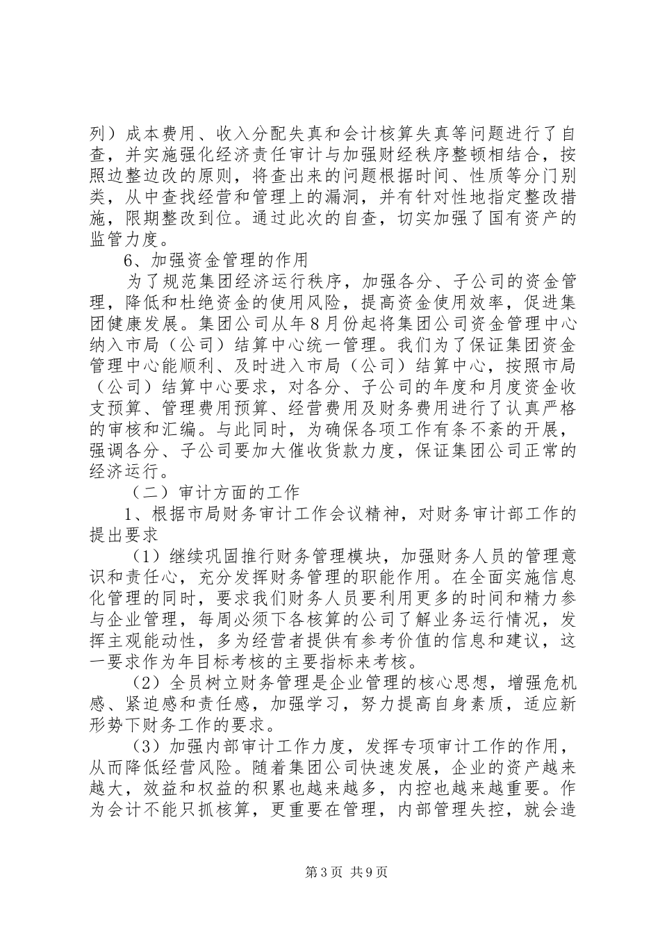 公司审计工作总结3篇_第3页
