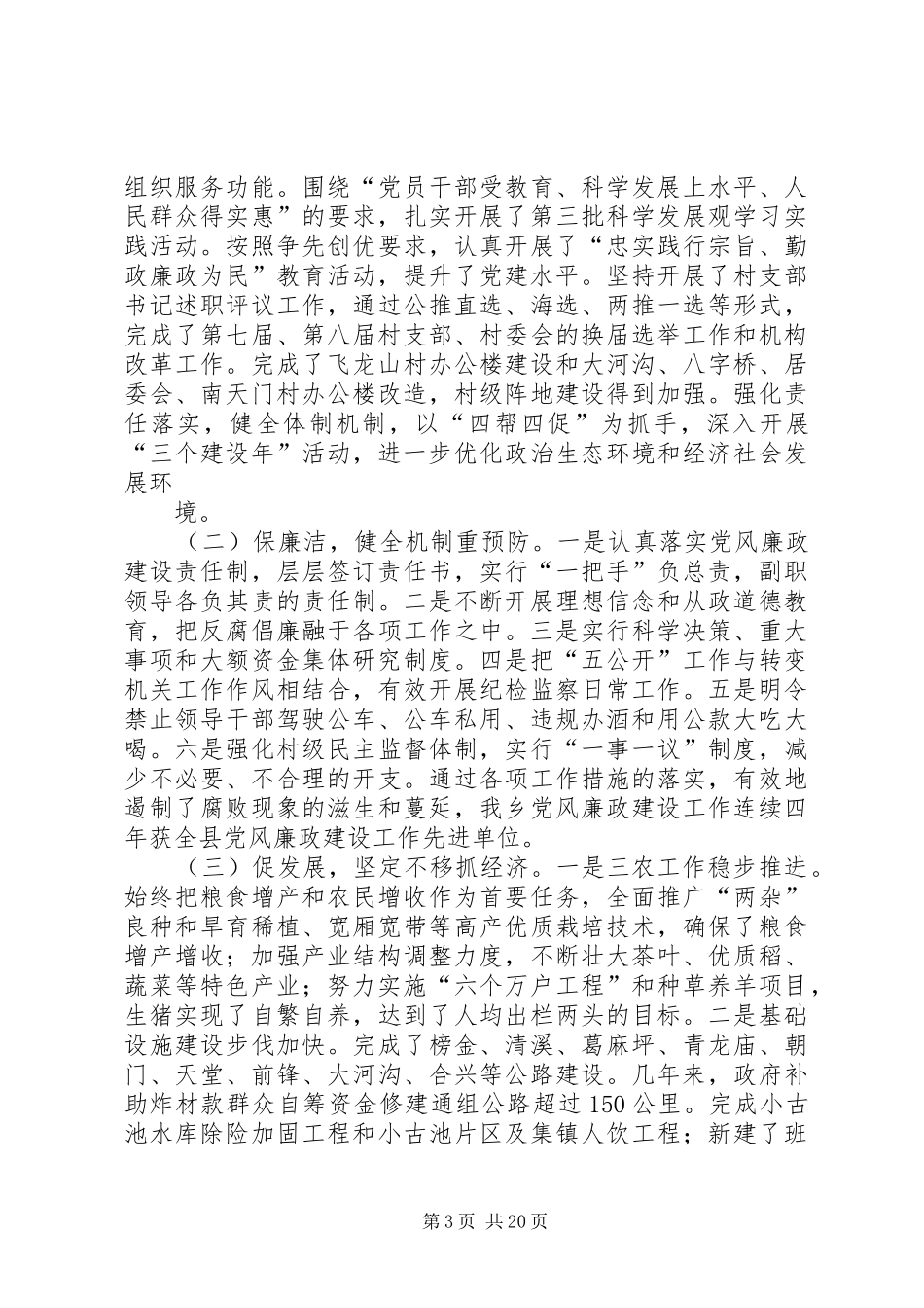 乡党委书记年终总结_第3页