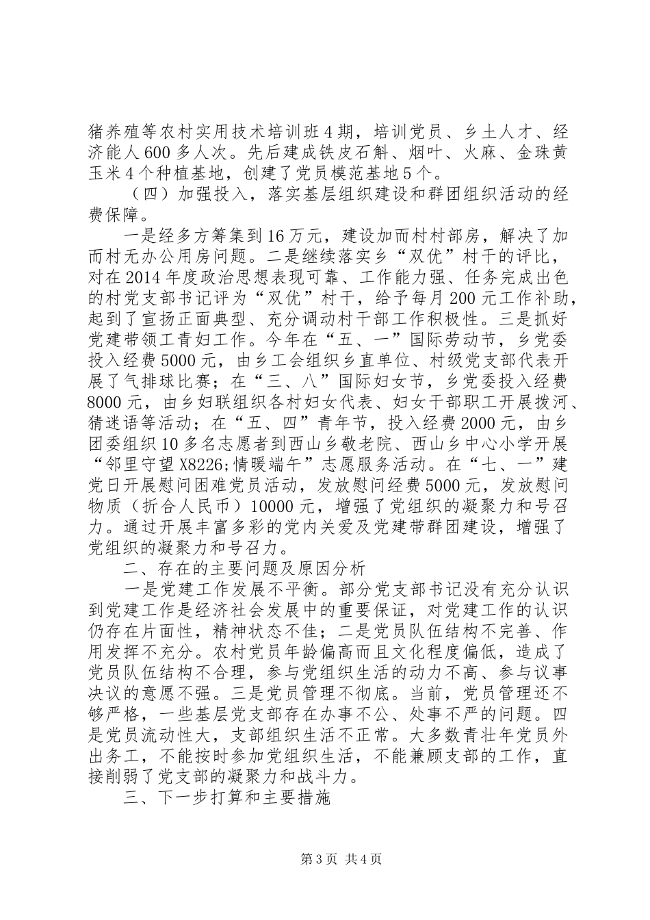 乡委员会XX年工作总结_第3页