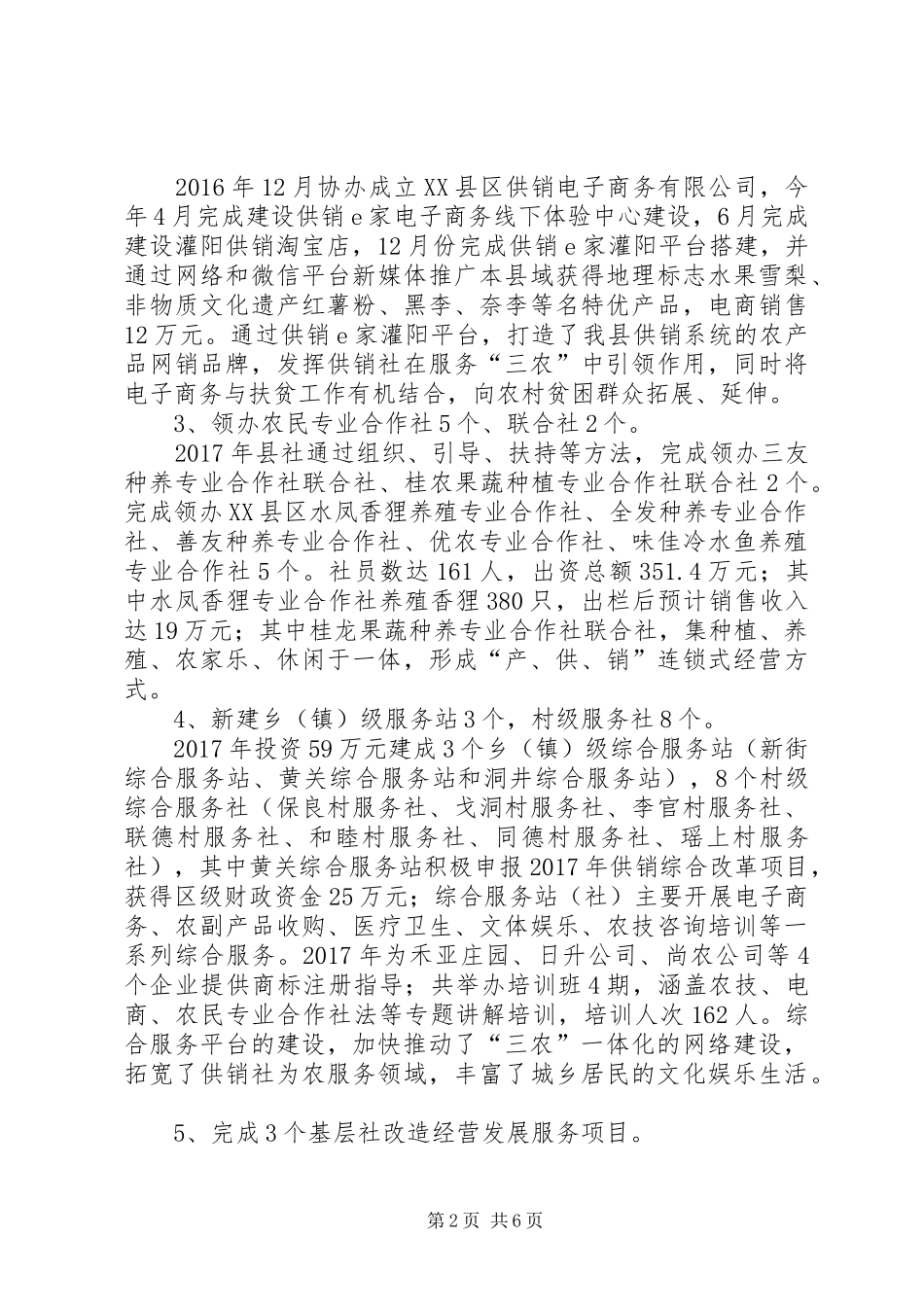供销社XX年工作总结和XX年工作要点_第2页