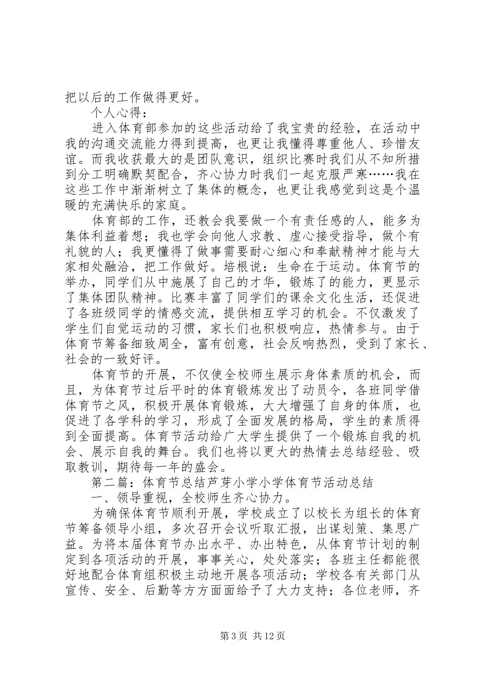 体育节工作总结_第3页