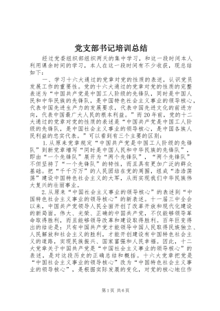 党支部书记培训总结 (3)