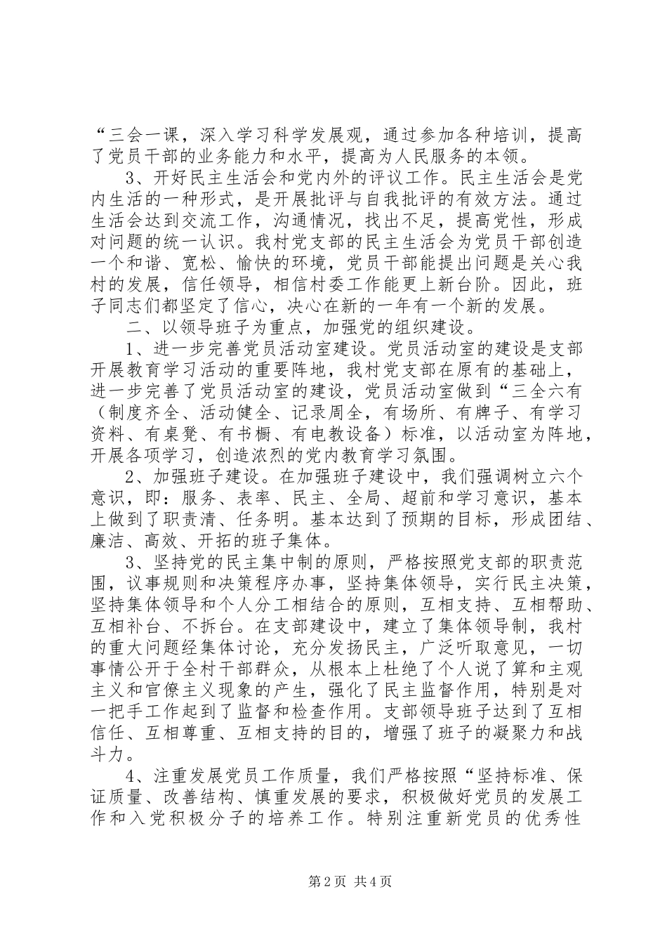 乡村XX年度党支部工作总结_第2页