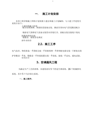 净化空调施工组织设计