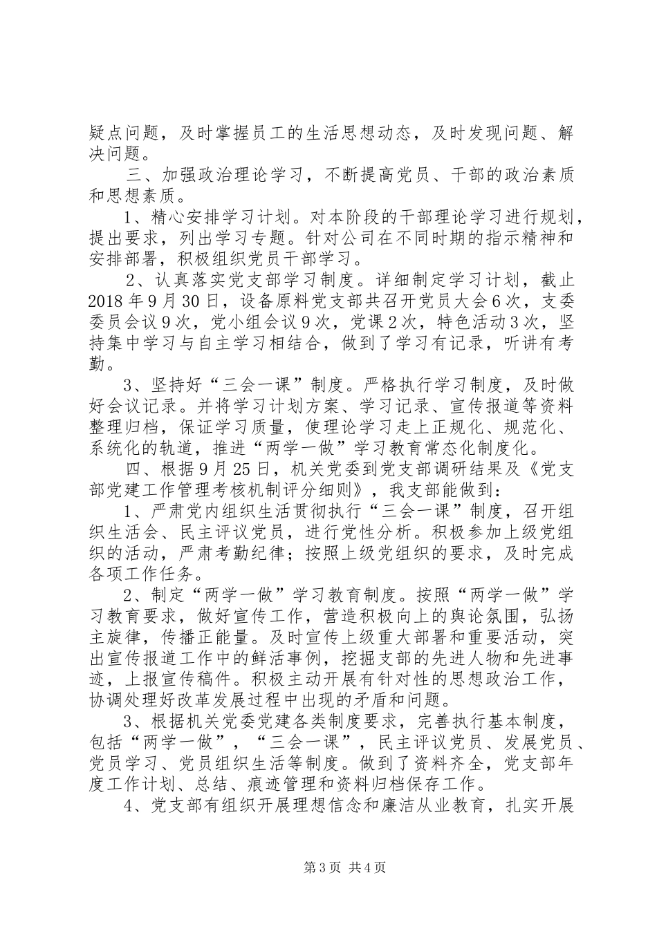 党支部开展基层党建工作自查自纠工作总结 (3)_第3页