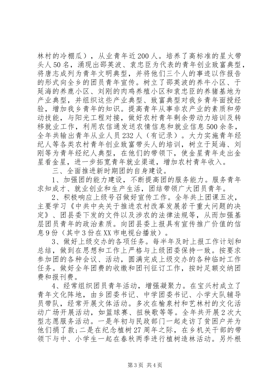 XX年乡团委工作总结范文_第3页