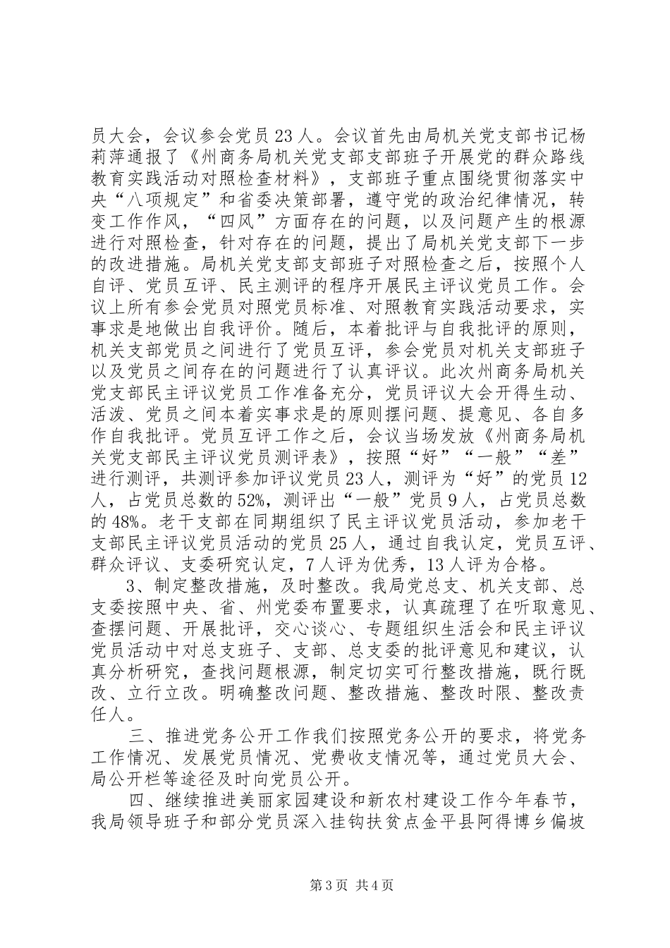 XX年商务局党总支党务工作总结_第3页