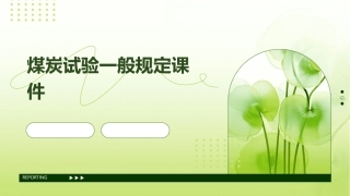 煤炭试验一般规定课件