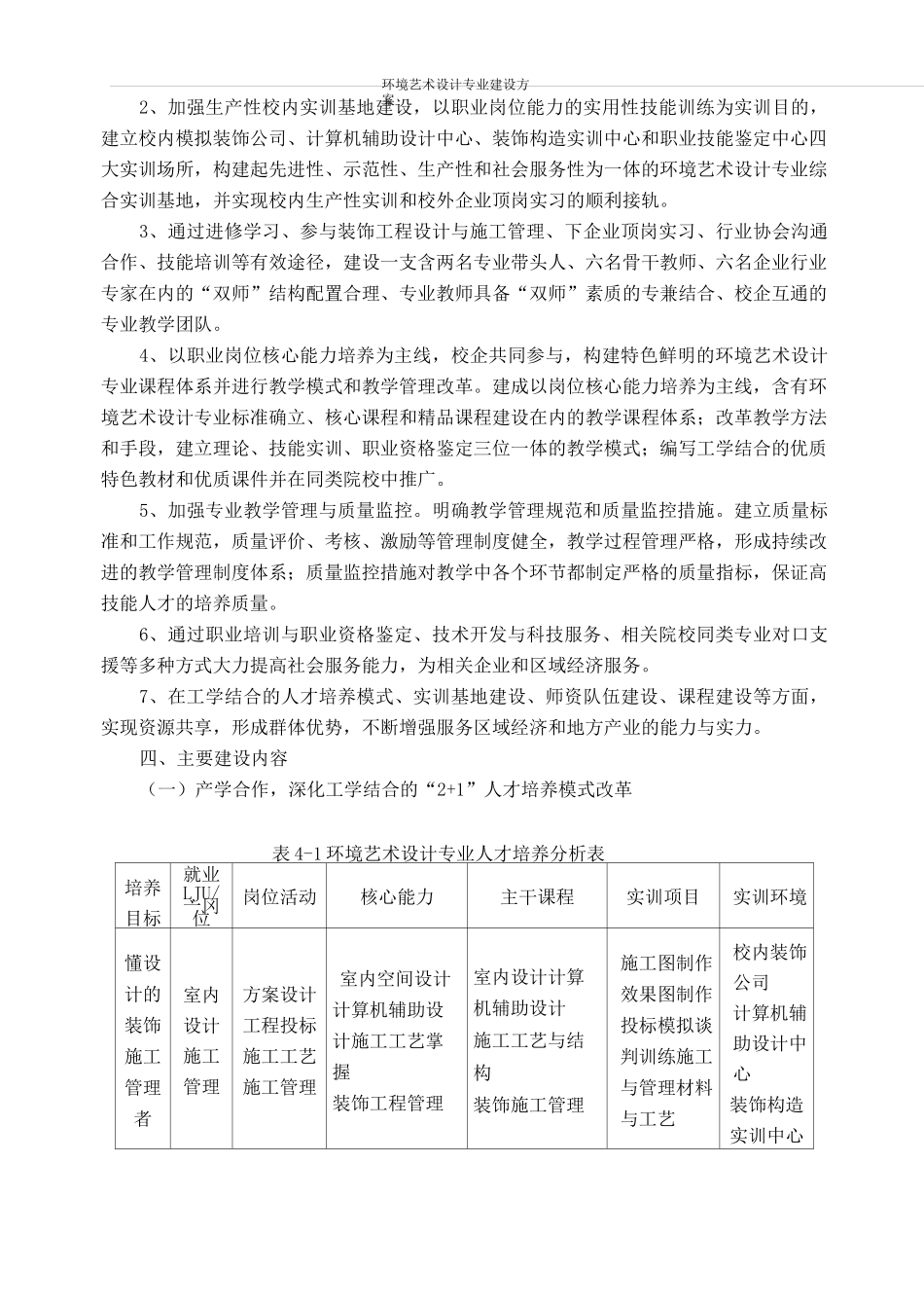 艺术系环境艺术设计专业建设方案_第3页