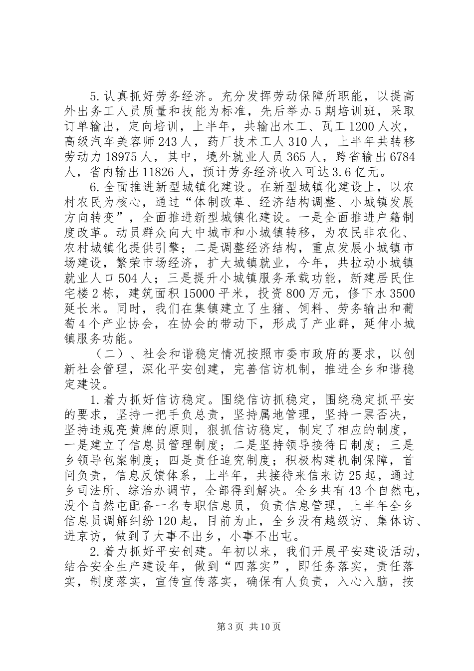 乡镇党委年度基层工作总结_第3页