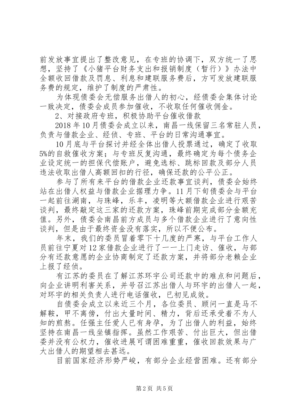 XX年债委会阶段性工作总结_第2页