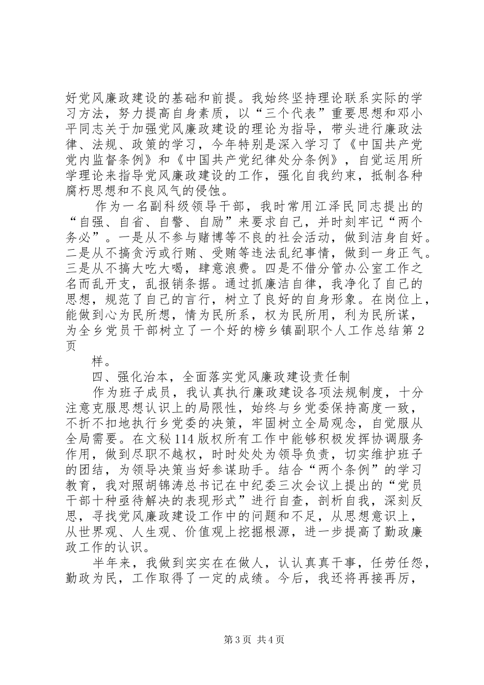 乡镇副职个人工作总结 (3)_第3页