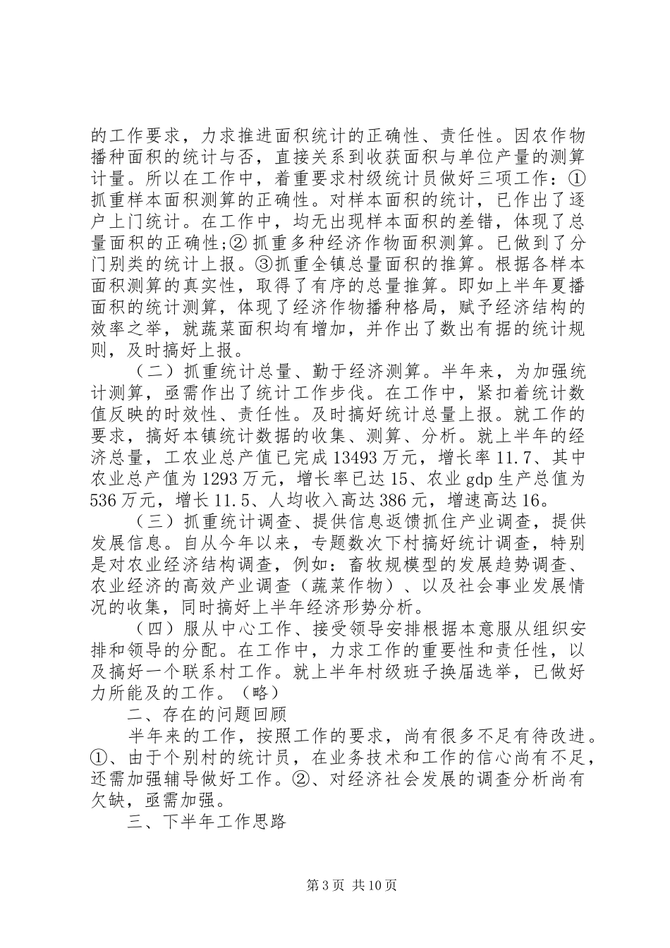 XX年乡镇统计工作总结优秀范文精选两篇_第3页