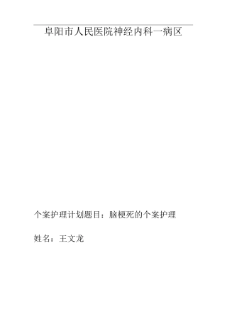 神经内科-个案护理-王文龙