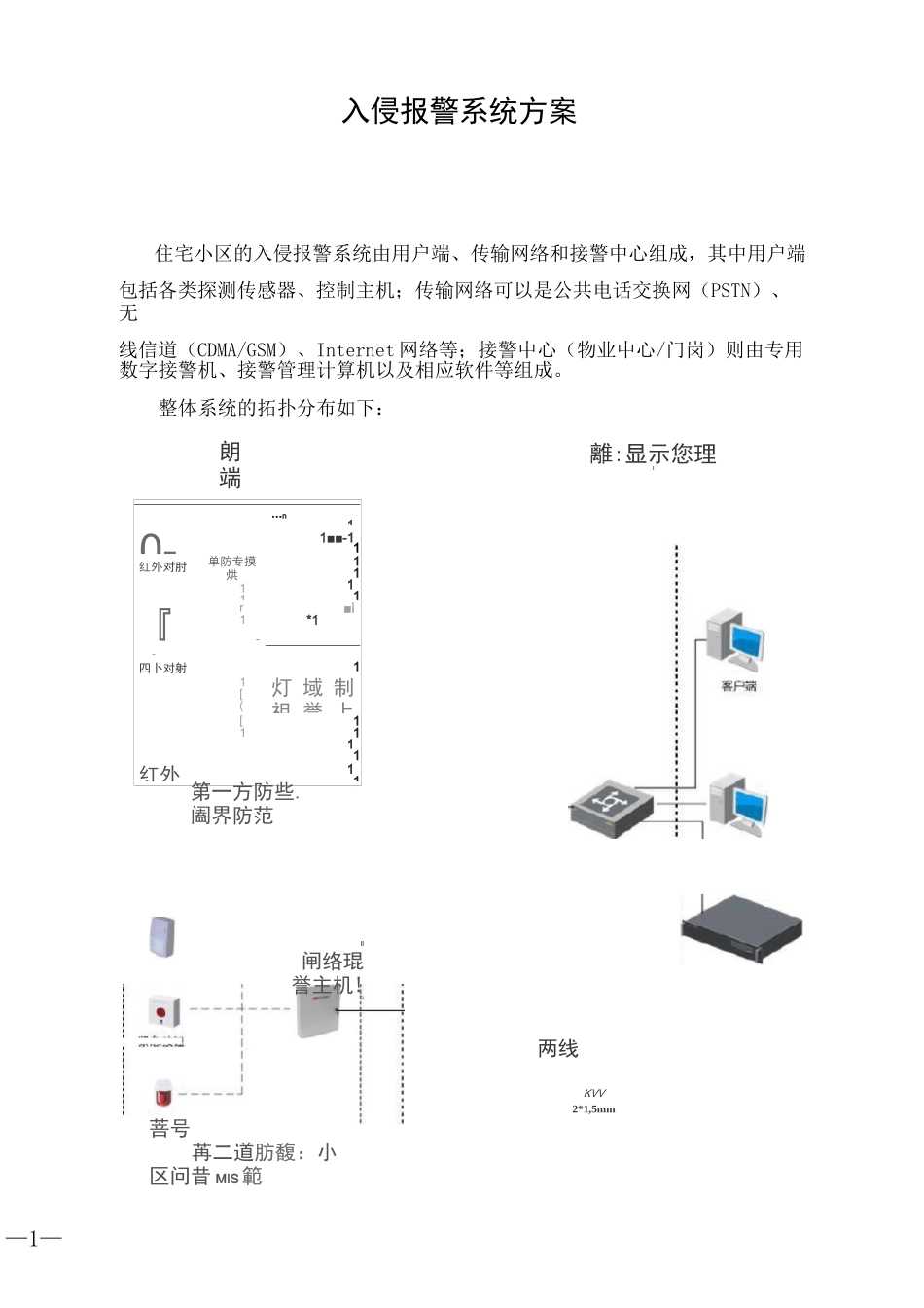 入侵报警系统方案_第1页