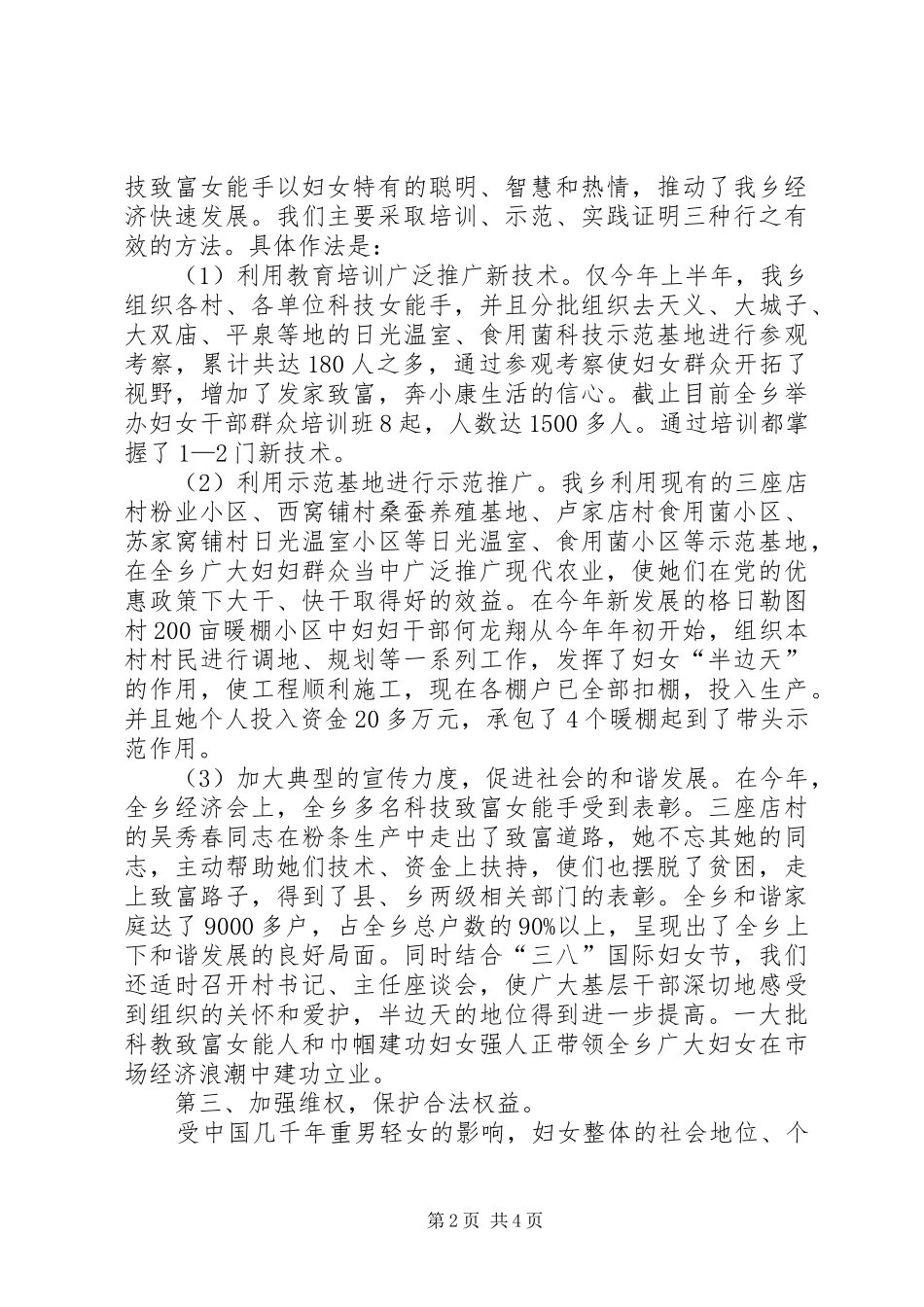 乡妇联工作总结_第2页