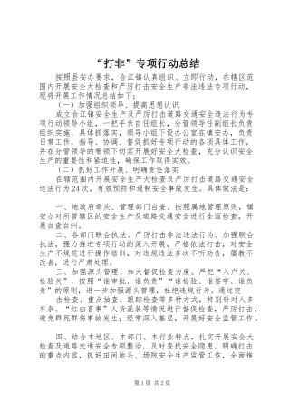 “打非”专项行动总结 (3)