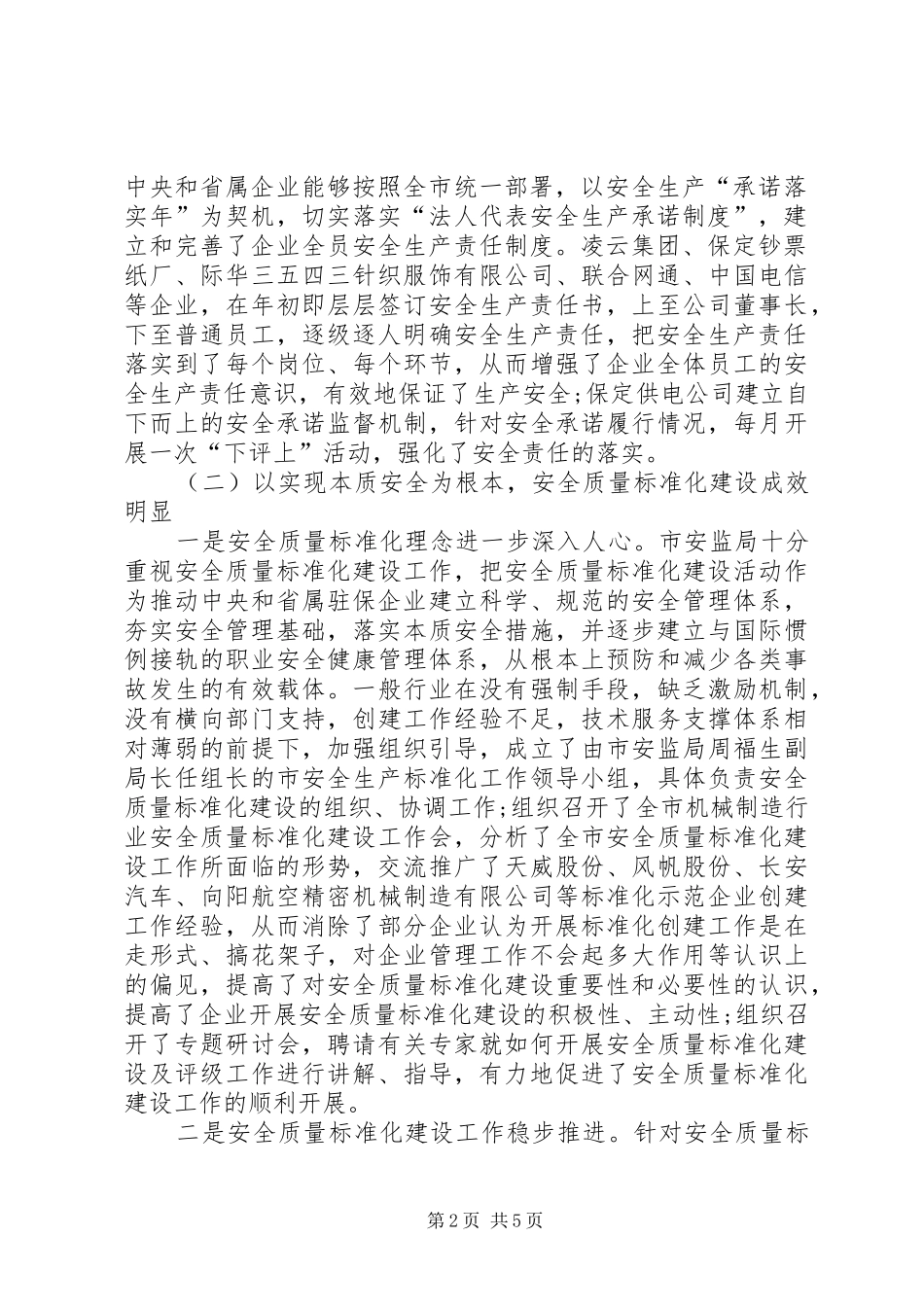 XX年11月安监局安全生产工作总结_第2页