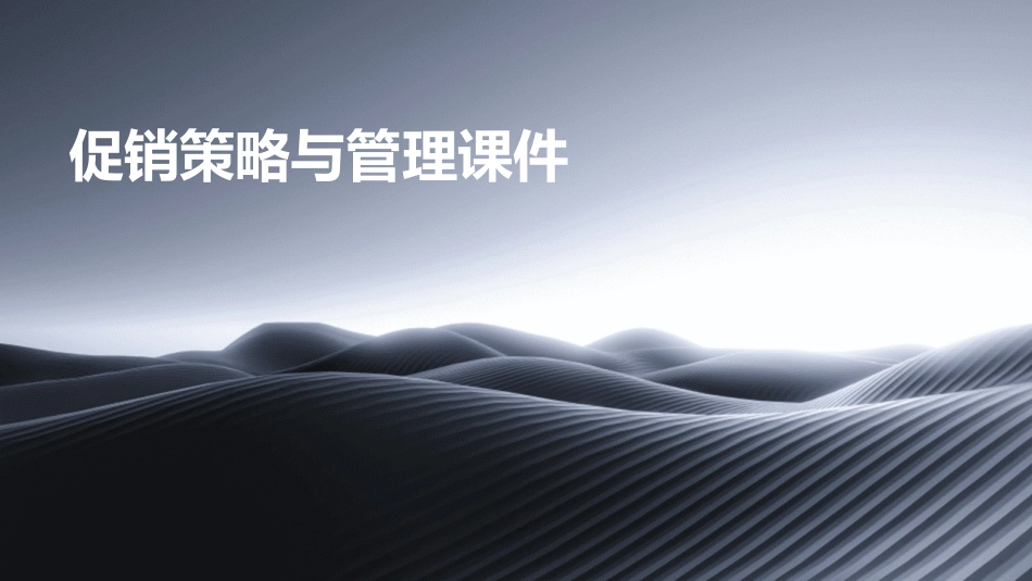 促销策略与管理课件_第1页