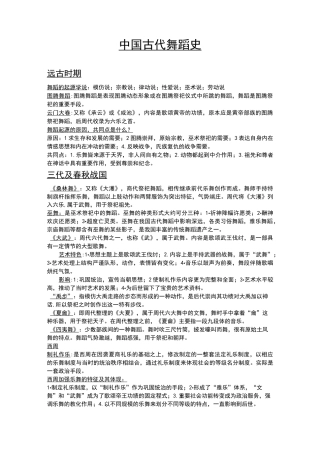 中国古代舞蹈史