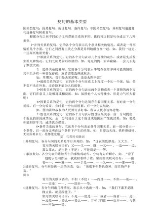 复句的基本类型