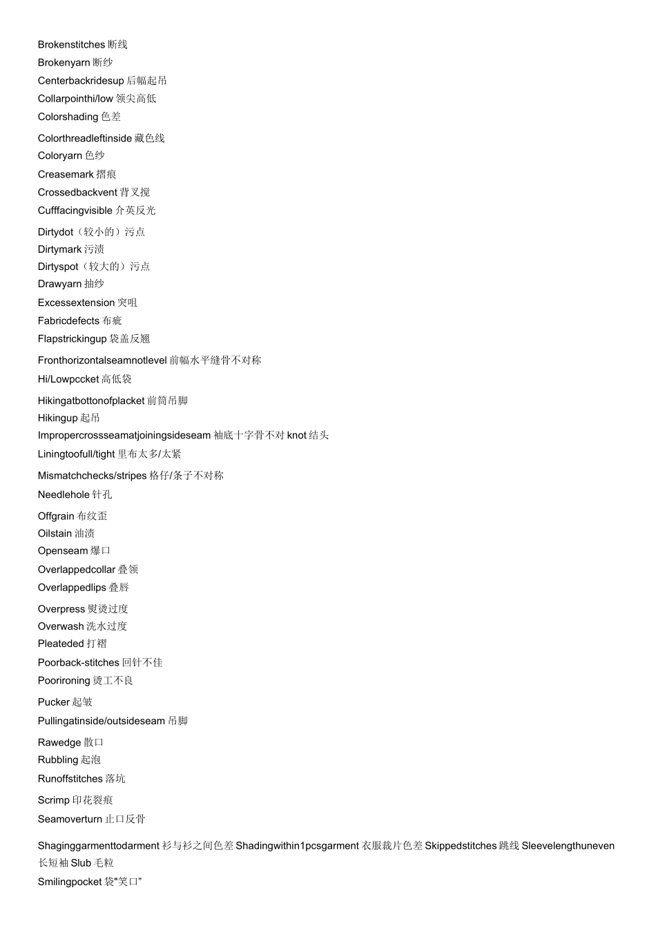 词汇-衣服类英语词汇汇总_第2页
