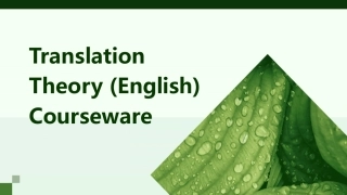 翻译理论(英文)课件