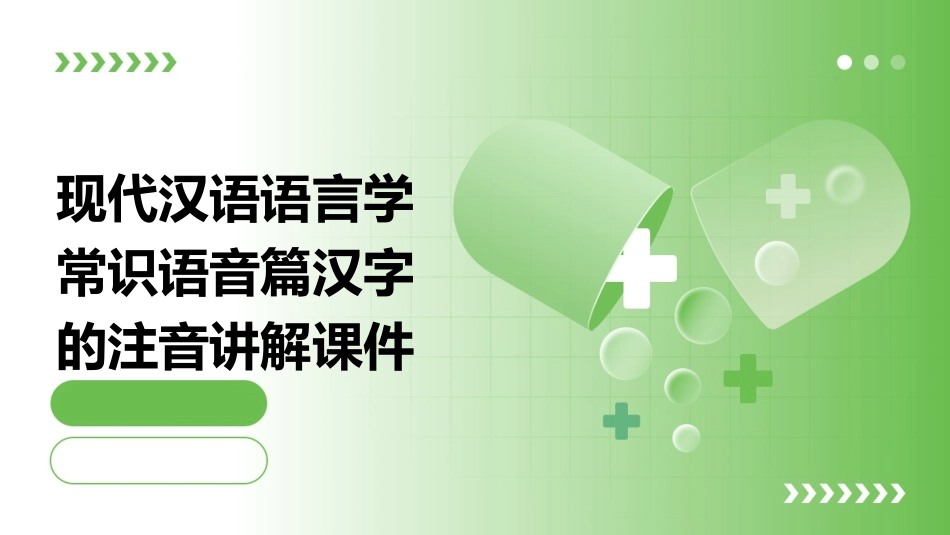 现代汉语语言学常识语音篇汉字的注音讲解课件_第1页