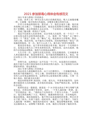 2024参加禁毒心得体会有感范文 