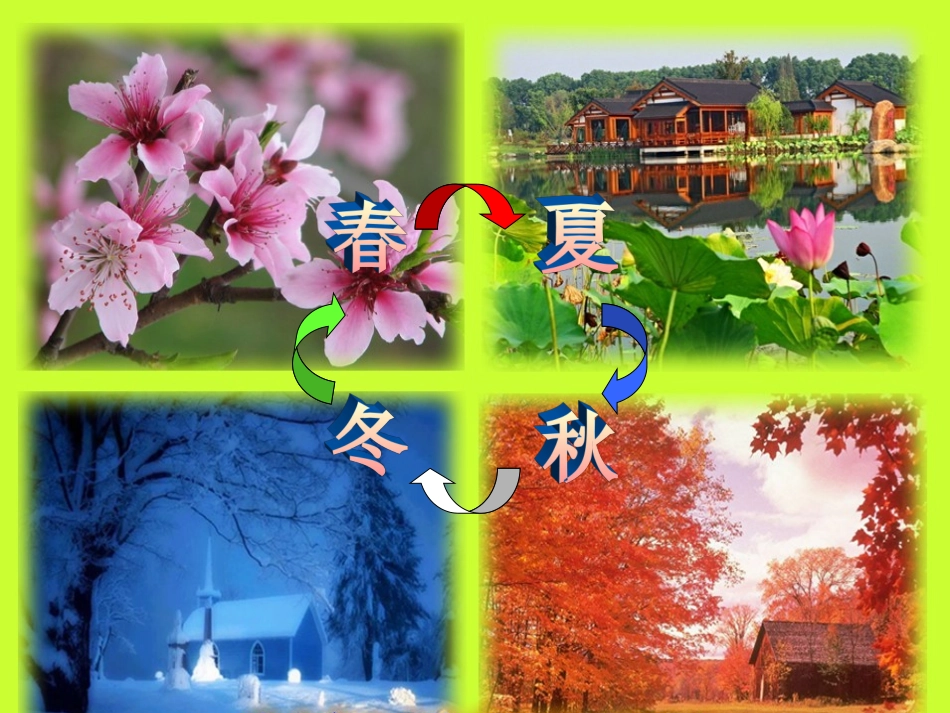 青岛版小学科学六年级上册《四季更替》课件12_第1页