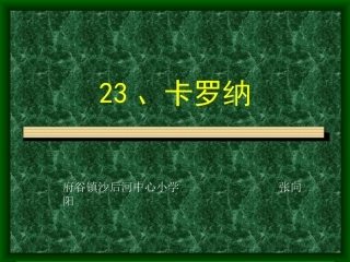小学四年级上册语文第二十三课卡罗纳PPT课件2.