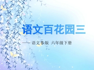 S版六年级语文下册语文百花园三