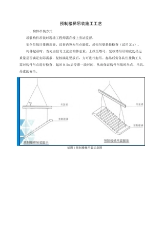 预制楼梯吊装施工工艺