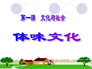 第一课-文化与社会(1)
