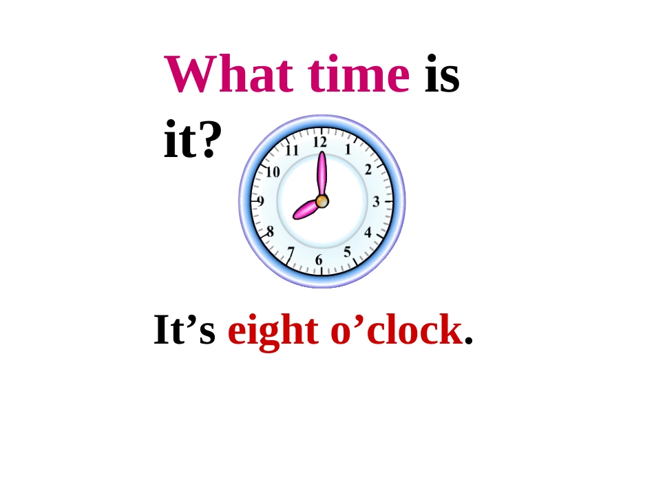 PEP小学四年级英语下册Unit-2-What-Time-Is-It-PPT_第2页