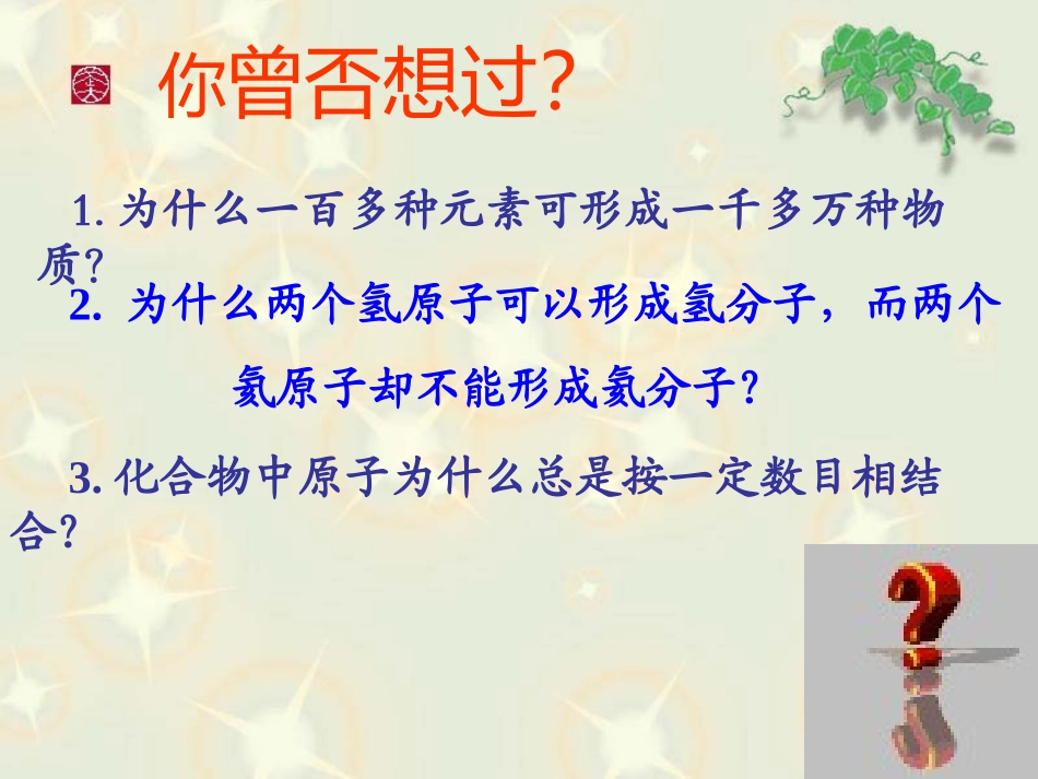 高中化学-《化学键》课件-旧人教版_第1页