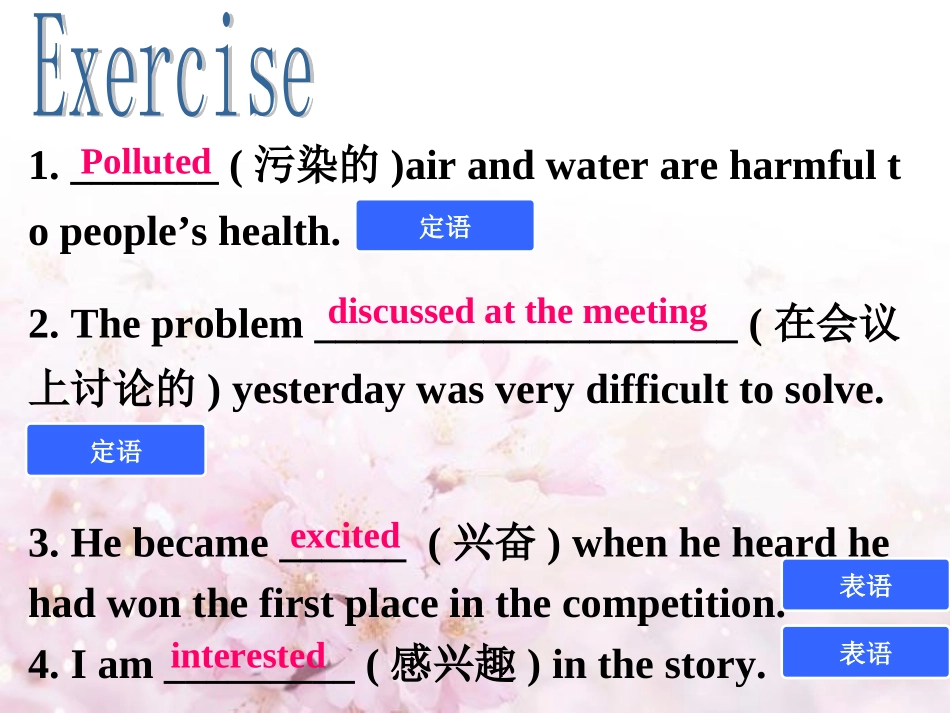 选修8Unit-4-Pygmalion第三课时语法ppt课件“过去分词作状语”-高中英语-人教版_第3页