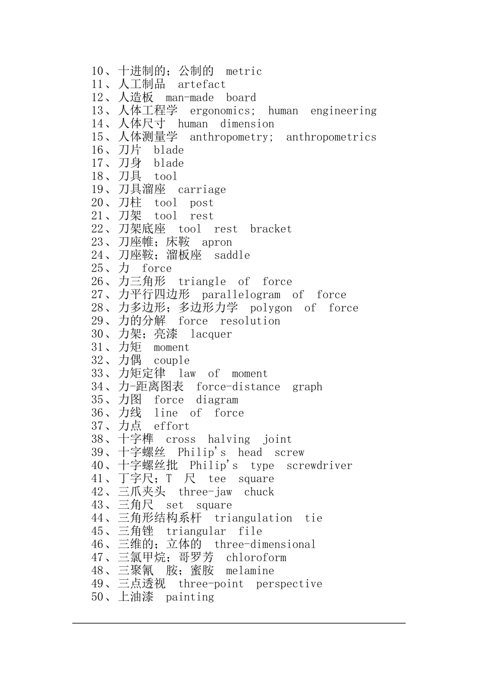 机械英语名词对照_第2页