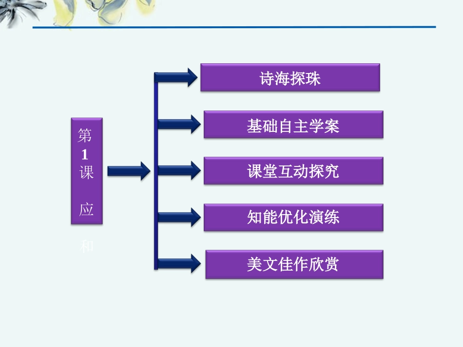【优化方案】2012年高中语文-第四单元第1课-应-和课件-新人教版选修《外国诗歌散文欣赏》_第2页