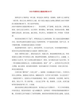 2024年榜样的力量演讲稿800字 