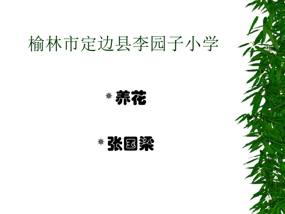 小学六年级下学期语文《养花》PPT课件_第1页