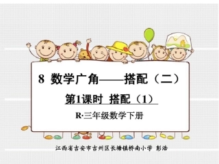人教2011版小学数学三年级搭配(二)ppt