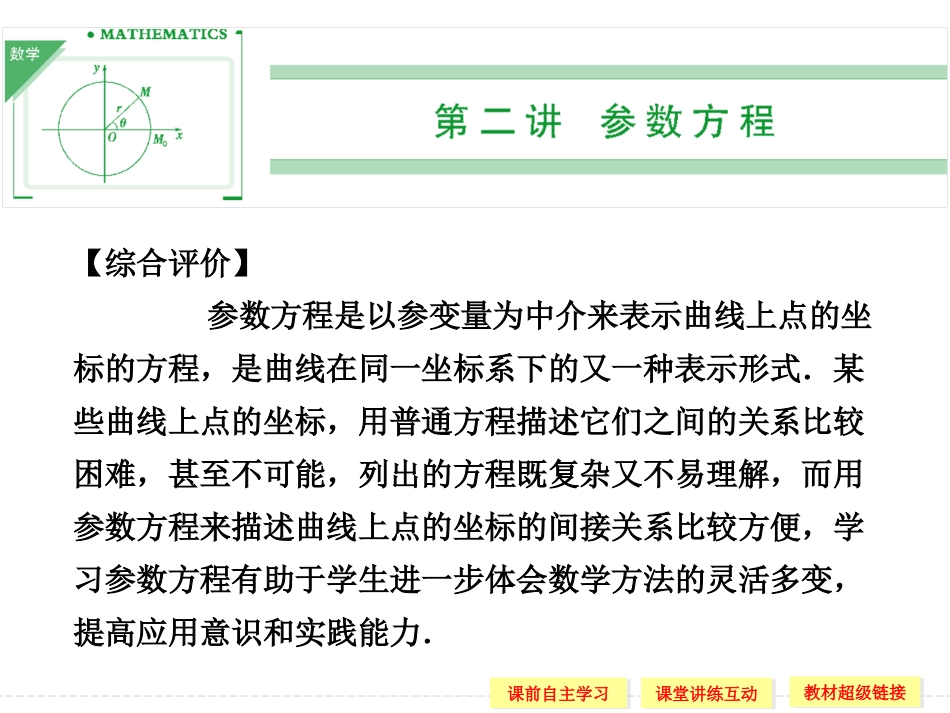 【创新设计】2013-2014版高中数学(人教A版-选修4-4)【配套ppt课件】2-1-1_第1页