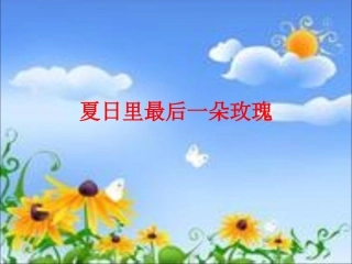 《夏日里最后一朵玫瑰》课件3
