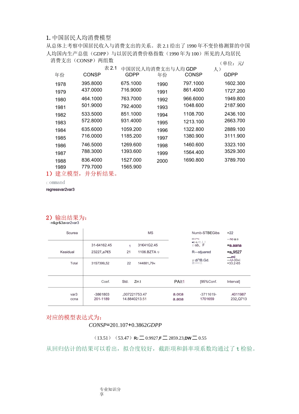 第二章一元线性回归模型(Stata)_第1页