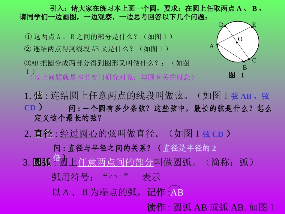 圆和相关概念.1圆(二)和圆有关的概念》说课课件_第3页