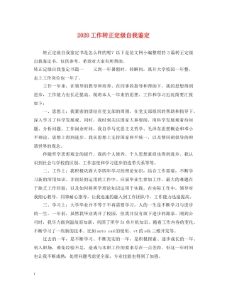 2024工作转正定级自我鉴定 