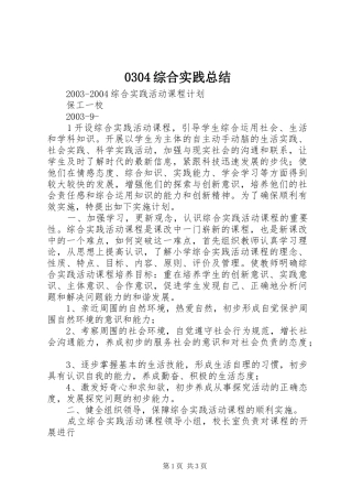 0304综合实践总结